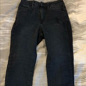 Black denim skinny jeans